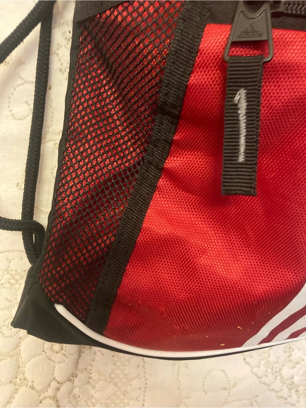 ADIDAS Red and Black Sporty Sackpack - Picture 4 of 6